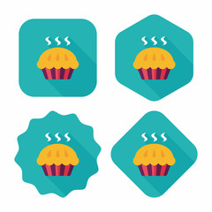 pie flat icon with long shadow,eps10