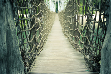 Sentosa rope bridge