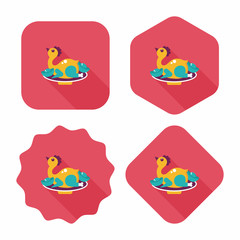Chinese New Year flat icon with long shadow,eps10, Chinese Chick