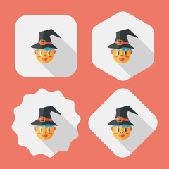 wizard flat icon with long shadow,eps10