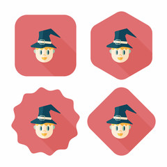 wizard flat icon with long shadow,eps10