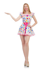 Woman isolated on the white background