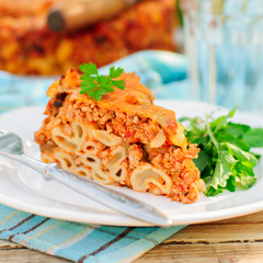 A Piece of Bolognese Pasta Bake