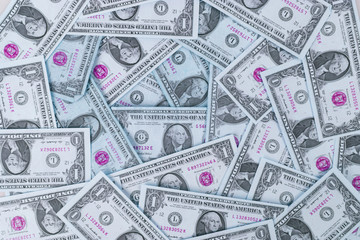 Seamlessly tileable and repeatable 1 dollar bills