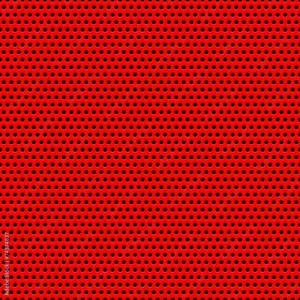 Poster red background with circle perforated pattern