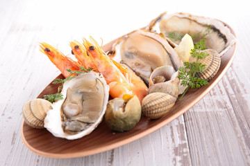 assortment of seafood