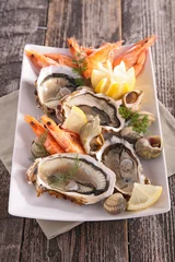 Peel and stick wall murals Sea Food assortment of seafood