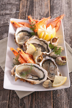 assortment of seafood