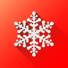 White Abstract Christmas Snowflake Sign