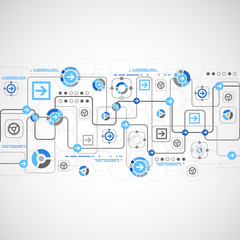 Fototapeta premium Abstract technology concept of business background.