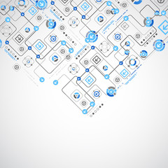 Abstract technology concept of business background.