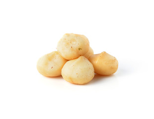 macadamia nuts isolated on white background