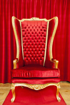Red royal throne