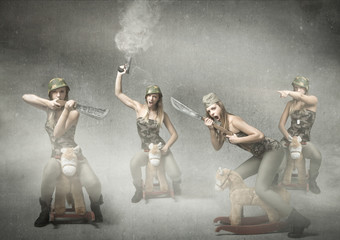 cavalry army in a funny version