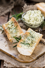 Fresh made Herb Butter Baguettes
