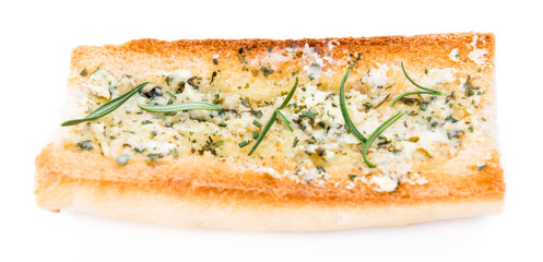 Herb Butter Baguette over white