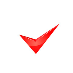 Vector red check mark.