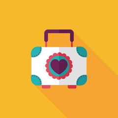 wedding box of cookies flat icon with long shadow,eps10