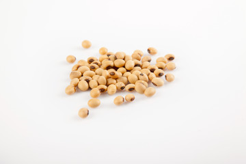 Soybeans on white background