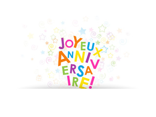 Carte JOYEUX ANNIVERSAIRE (fête félicitations invitation)