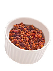 bacon bits isolated