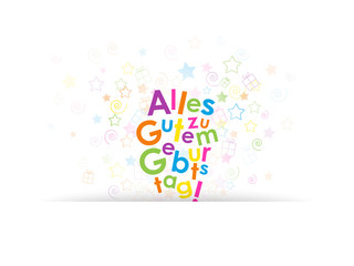 "ALLES GUTE ZUM GEBURTSTAG" Karte