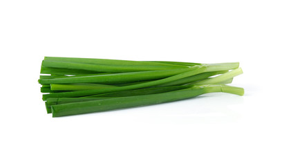 garlic chives (leek) isolated on white background