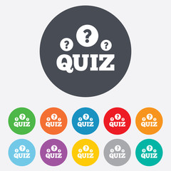 Quiz sign icon. Questions and answers game.