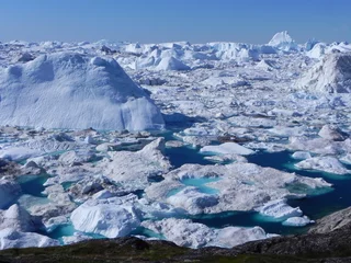 Crédence de cuisine en verre imprimé Cercle polaire amazing greenland ice fjord