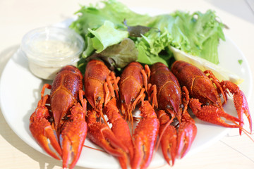 boiled crayfishes