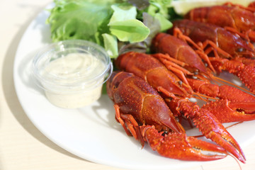 boiled crayfishes