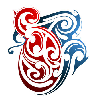 Maori tattoo shape