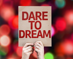 Dare To Dream card with colorful background