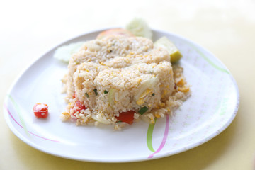 fried rice with crab