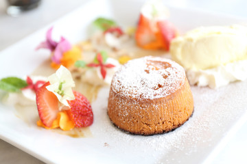 Chocolate Lava Cake with ice cream