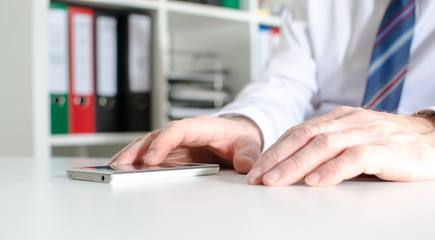 Businessman using a smartphone