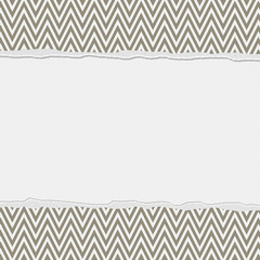 Brown and White Torn Chevron Frame Background