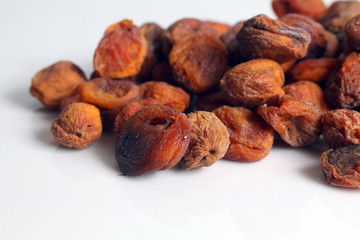 Dried apricots with pits in