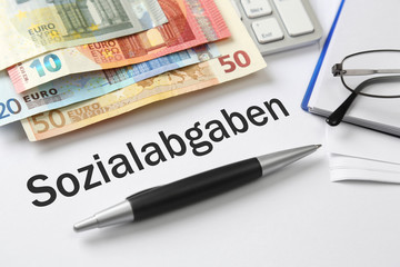 Fototapeta premium Sozialabgaben