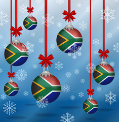 Christmas background flags South Africa