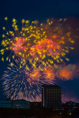 Obraz premium Firework over Moscow. Russia