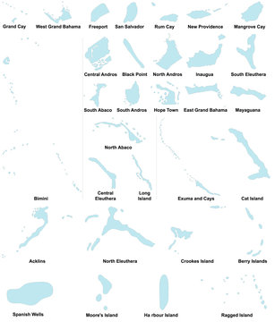 Gebietskarten der Bahamas