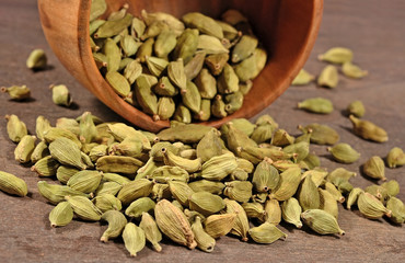 Cardamom seeds in a bowl