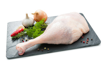 Raw goose legs