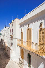 Street in Ostuni. Southern Italy