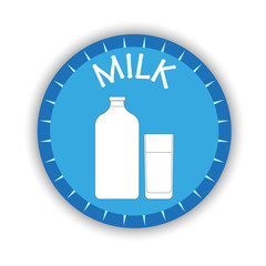 milk label with shadow vector
