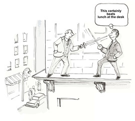 'This certainly beats lunch at the desk.'