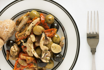 Olive and Mushroom Antipasti