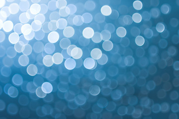 Defocused lights background blue color