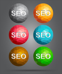 set of icons seo